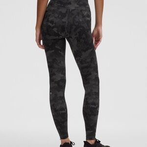 Lululemon Wunder Train HR Tight 28" Black Camouflage Leggings size 6 NWT